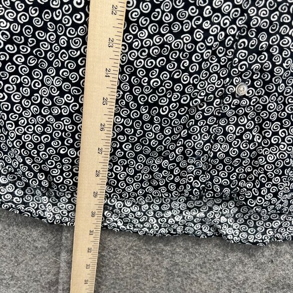 Guess by Georges Marciano Shirt Mens Medium Black White Swirl Print Vintage USA - Picture 5 of 9